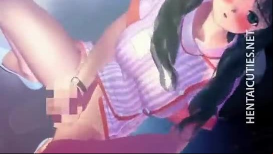 Sexy 3d hentai babe gets fucked doggie